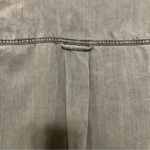 Anthropologie Olive Green and Bronze Sequin Button Down Shirt Size 8 - Picture 13 of 16